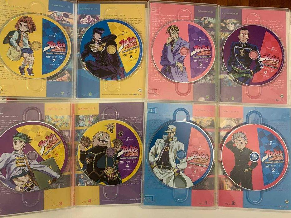 Jojo's Bizarre Adventure 3ª Temporada em 8 DVDs (Castelhano)