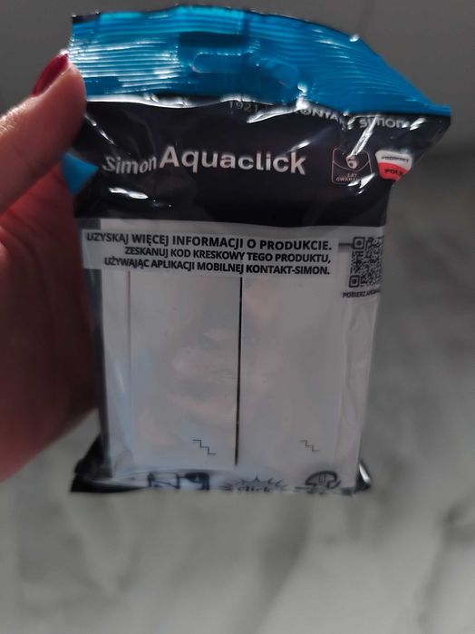 Nowy biały łącznik schodowy podwójny, biały włącznik świateł