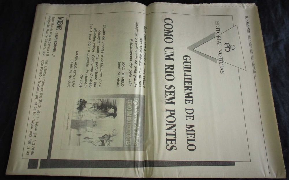 JornaLivros Diário de Notícias 2 de Fevereiro de 1994