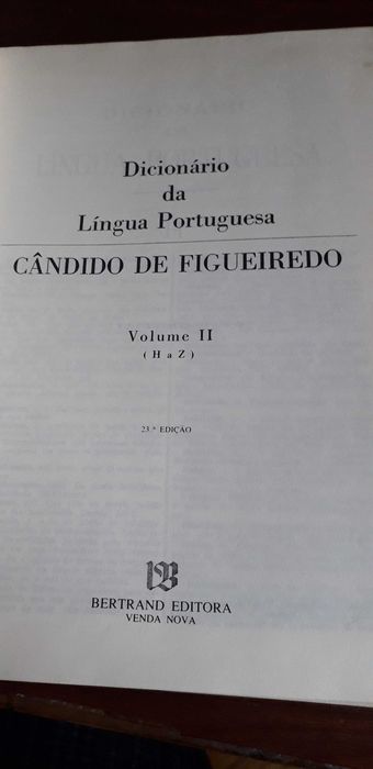 Grande Dicionário da Língua Portuguesa de Cândido de Figueiredo