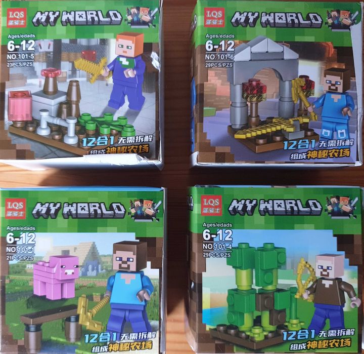 Дитячий конструктор “My World” Minecraft (LQS, Китай). 4 шт. разом.