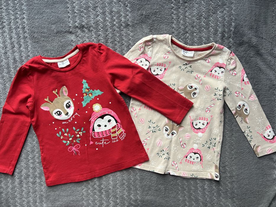 Bluzki świąteczne na dziewczynkę r. 98
