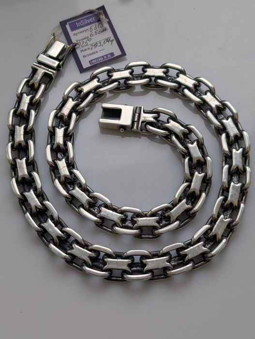 Срібний ланцюжок 300г чоловічий  мужская серебряная цепочка 925