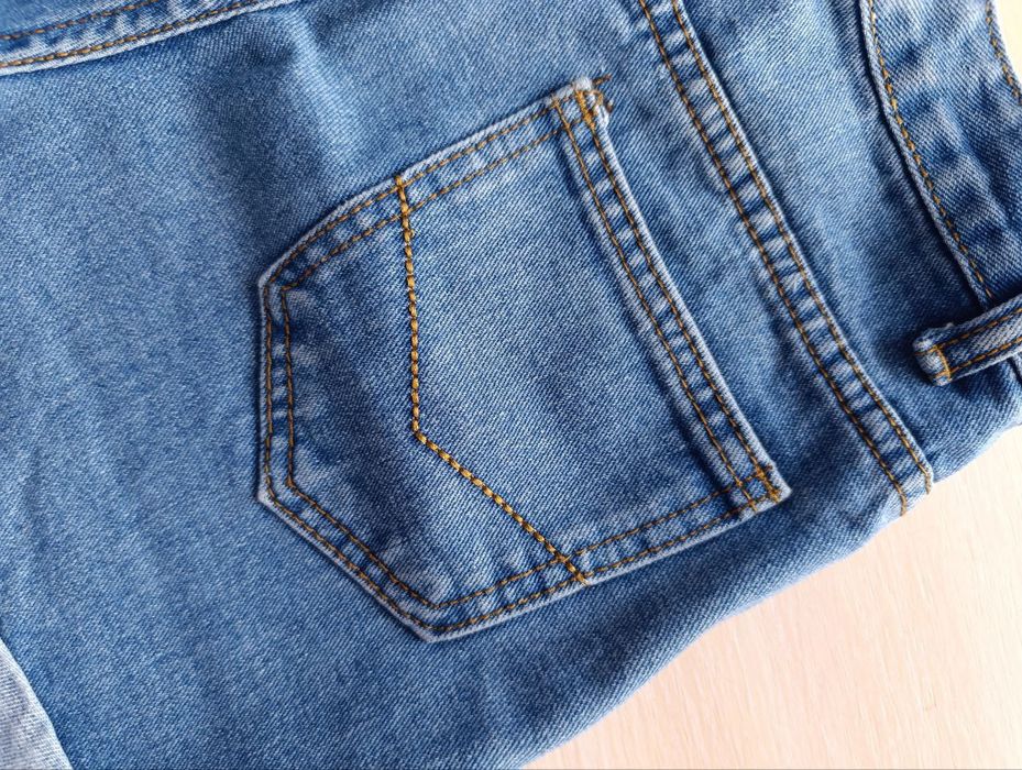 Шорти джинсові, висока посадка, жіночі