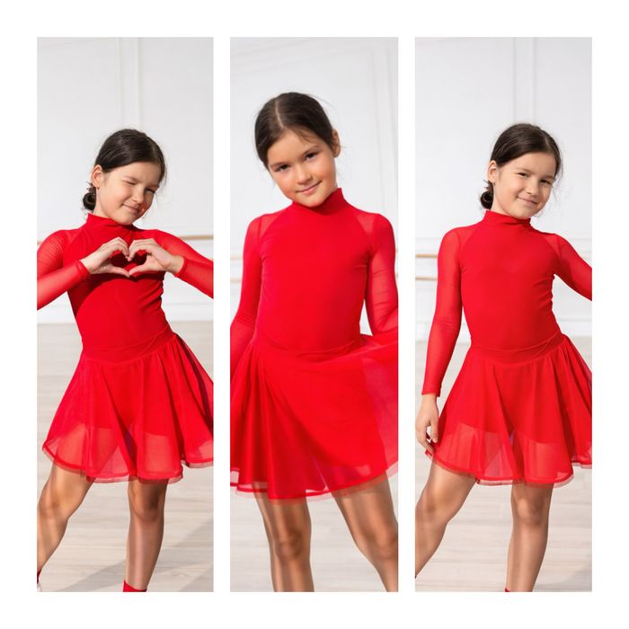 Тренувальна форма для бальних танців. Юбка-шорти та боді. Ціни в описі