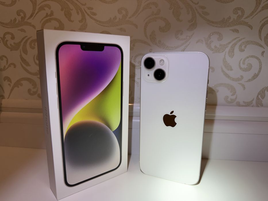 iPhone 14 Plus 128 ГБ Ідеальний стан Starlight Білий
