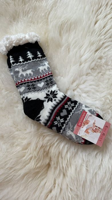 Теплі вовняні шкарпетки на флісі, шерстяні, зимові, в'язані, носки