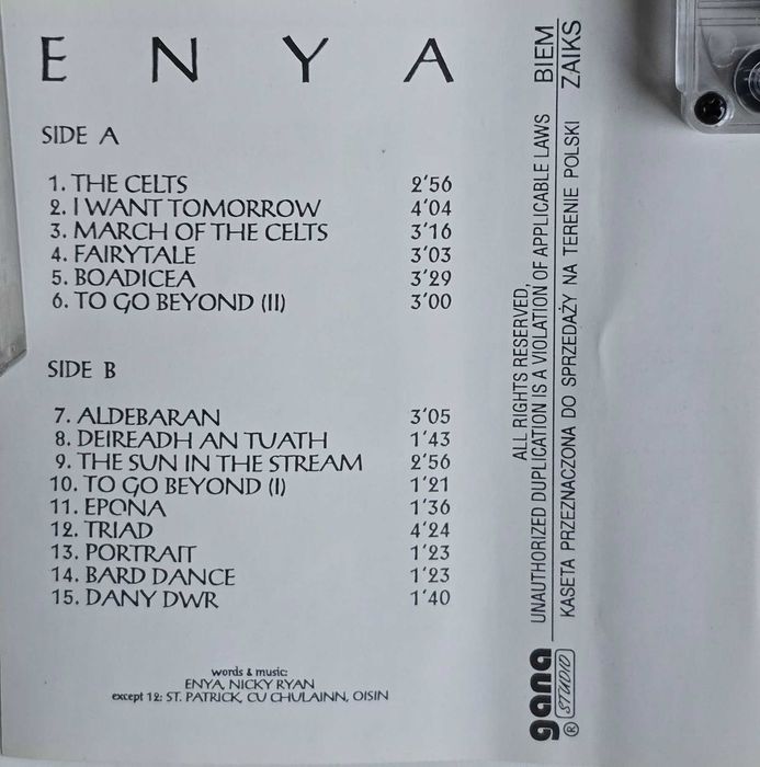 Kaseta audio Enya