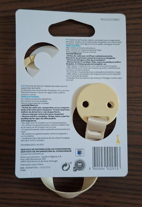 Clip Chupeta Baby Wells