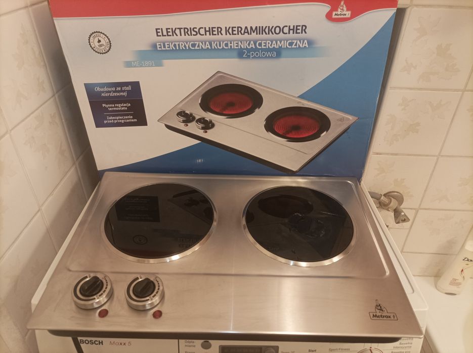 Kuchenka ceramiczna nastawna dwa palniki! Wysyłka!