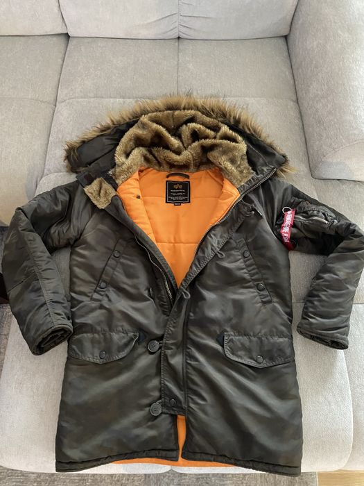 Kurtka zimowa Alpha Industries ciemnozielona (delikatne moro) N-3B (N)