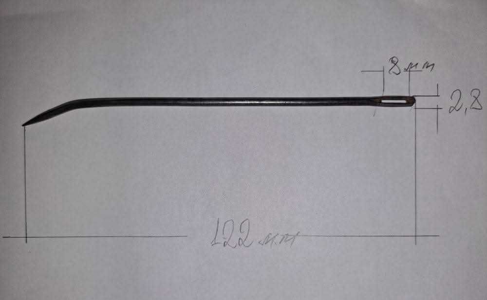 голка для шиття мішковини і шило наколки