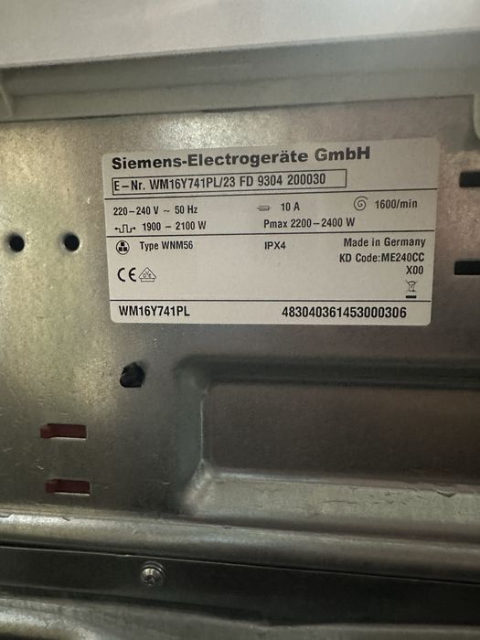 Безкоштовна доставка 9кг пральна машина Siemens