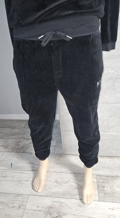 Komplet dresowy zestaw męski welurowy z haftowanym logo Hugo Boss rozm