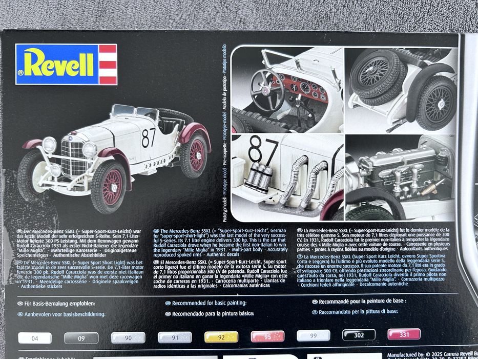 Samochód Mercedes Benz SSKL model do sklejania Revell 07737