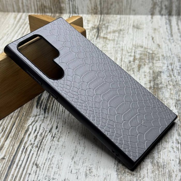 Чехол кожаный Python Case на Samsung S24 Ultra/ S24/ S24 Plus Чохол
