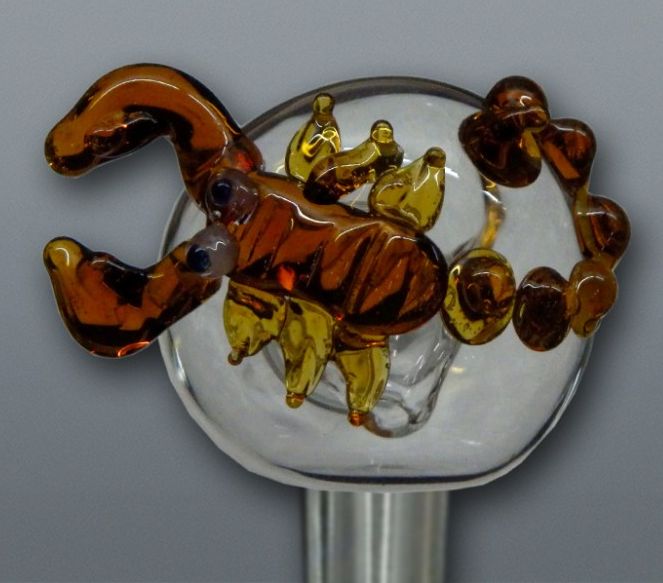 Szklana Fajka w Kształcie Łyżeczki - Skorpion Model Lufka 5-0248