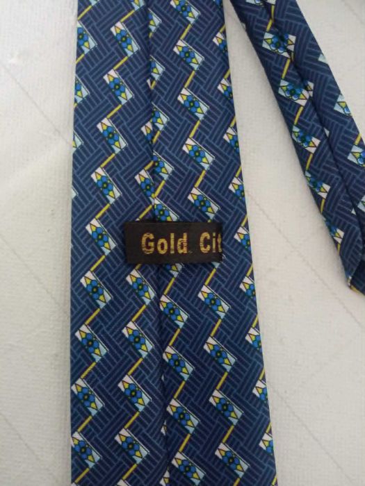 Gold City męski krawat z połyskiem