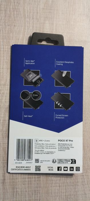 Folia hydrożelowa poco x7 pro 3mk arc + 1 sztuka