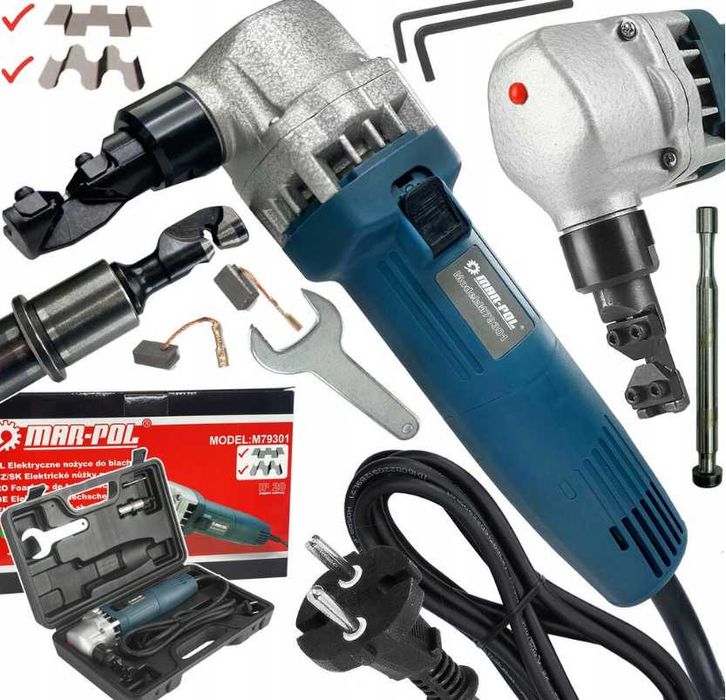 Elektryczne nożyce do blachy trapez blachodachówka 1500W MAR-POL