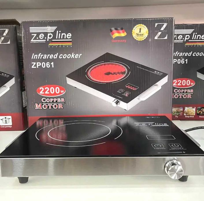 НЕМЕЦКАЯ Электроплита инфракрасная переносная Zepline ZP-061 2200w