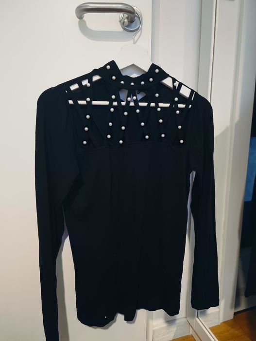 Czarna bluzka top