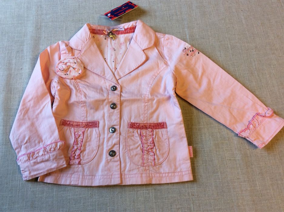 Żakiecik marynarka dziewczęca 146 cm nowa Mariquita róż