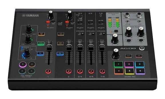 Yamaha AG08 - 8-Channel Live Streaming Mixer / USB Audio Interface