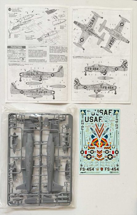 Tamiya_Republic F-84G Thunderjet. ESc.1:72. Completo e como novo.