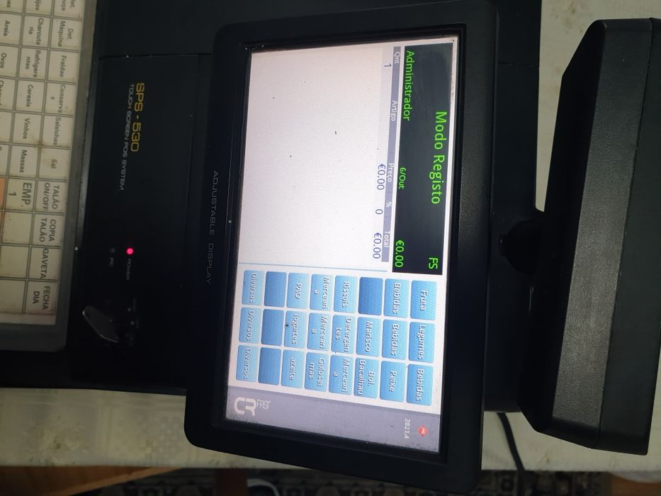 Caixa Registadora Touch POS S4S SPS-530 a Funcionar (Completa