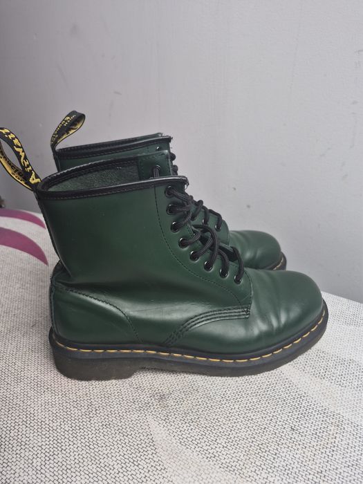 Botki dr Martens 42 zielone skórzane