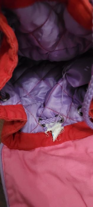 Plecak czerwono-różowy z biedronkami