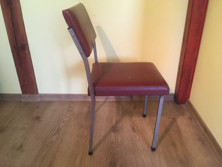 PRL krzesło metalowe vintage