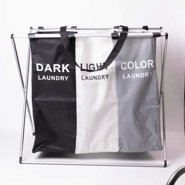 Корзина для білизни текстильний на 3 секції 65*40*58 см