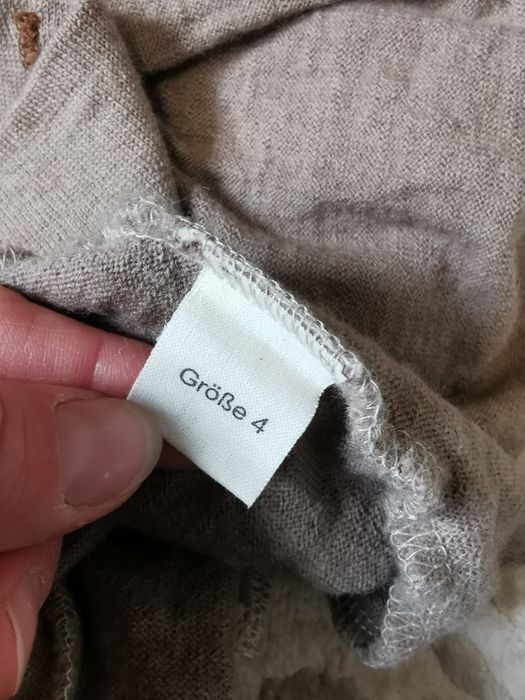 Spodnie baggy merino wool 4 lata, cappuccino