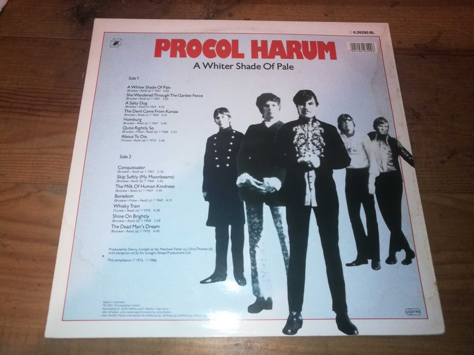 PROCOL HARUM - A Whiter Shade Of Pale (Edição Alemã - 1986) LP
