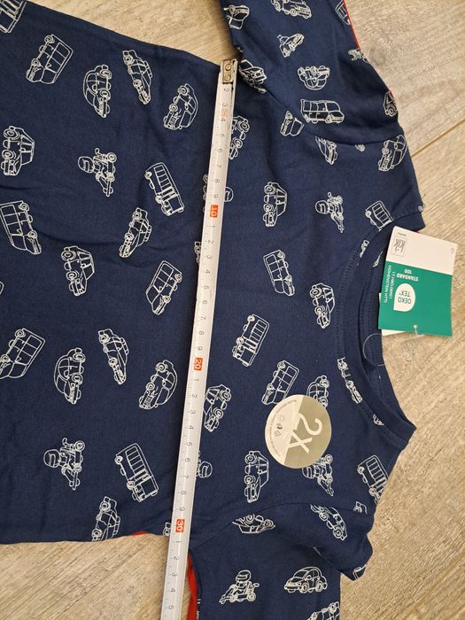 T-shirt chłopięcy dł rękaw - 2 pak - rozm 92