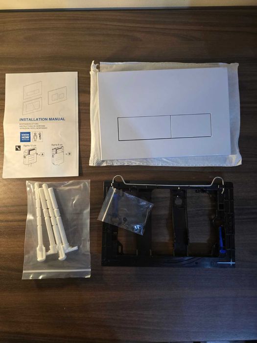 Placa Dupla Descarga Branca para Autoclismo Embutido – Nova