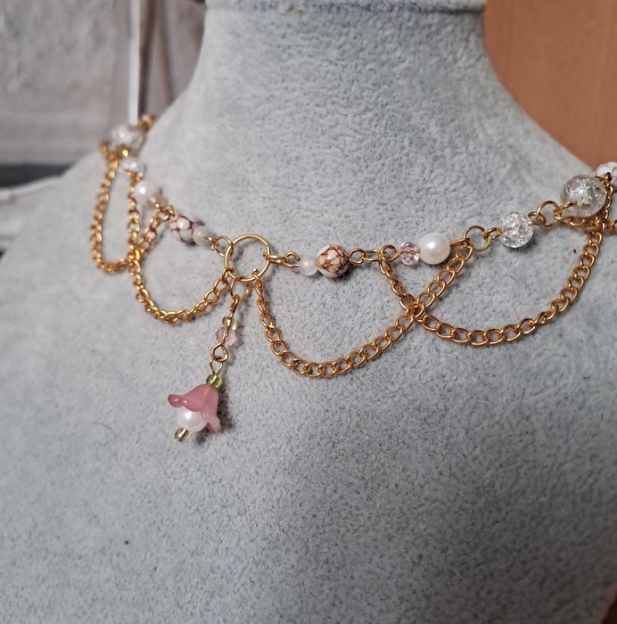 Naszyjnik choker handmade coquette stal nierdzewna handmade