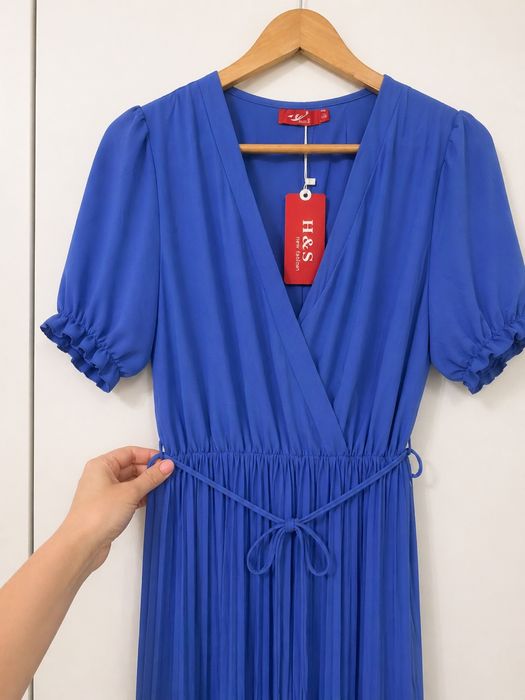 Sukienka maxi nowa plisowana M, L, XL na komunię / wesele