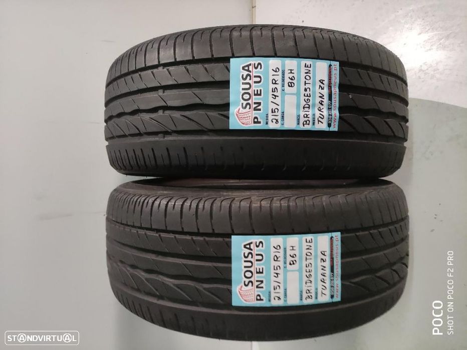 2 pneus 95% de piso 215-45/16 Bridgestone - oferta dos portes
