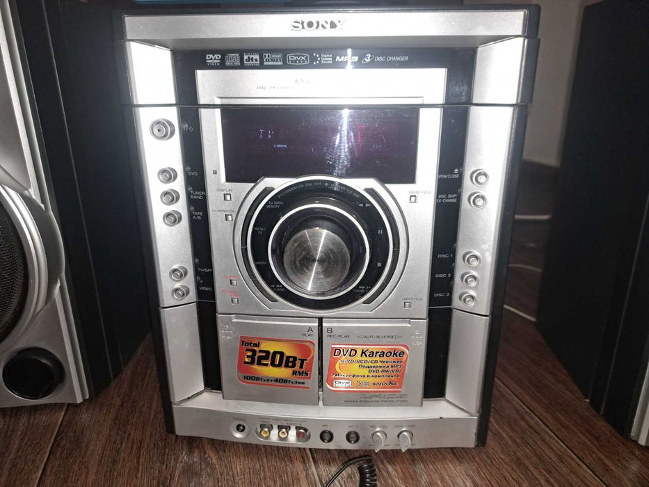 320 Ватт музыкальный центр Sony HCD-GNZ8D-DVD/MP3/Bluetooth/FM+видео