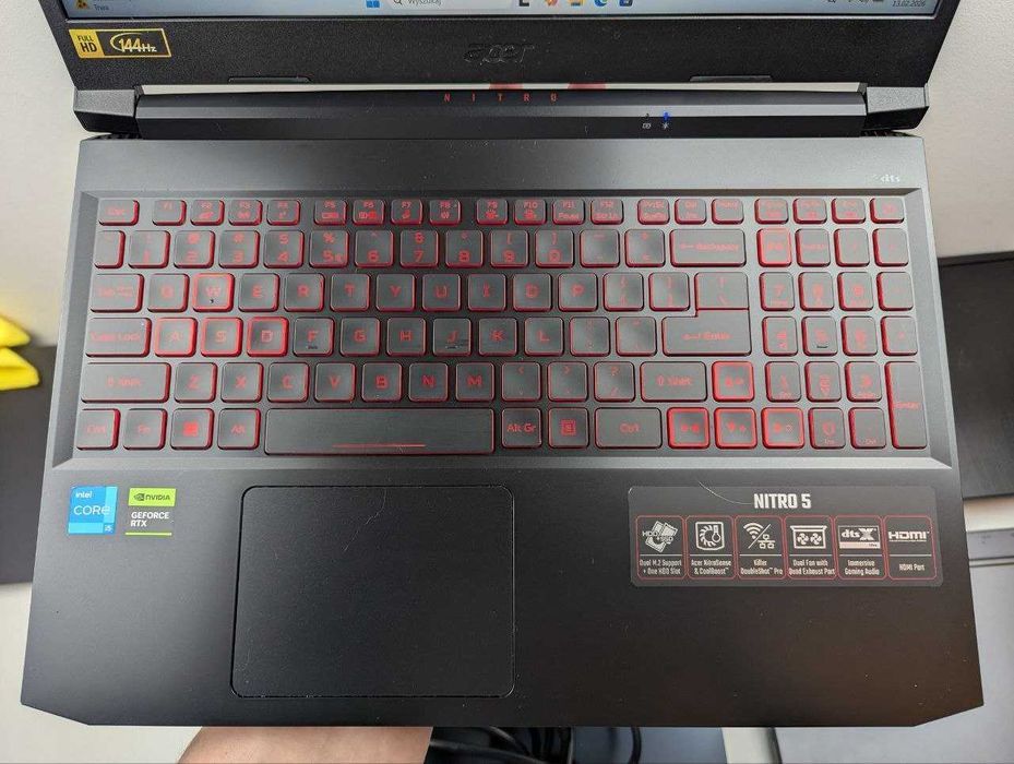 LAPTOP GAMINGOWY Acer Nitro RTX 3050 i5-11400H 144 hz