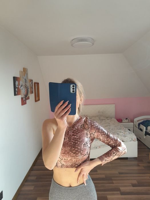 Crop top bluzka hiszpanka nowa na jedno ramię xxs xs s sexy impreza