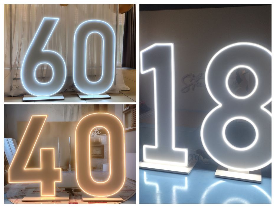 Cyfry LED 18 podświetlane