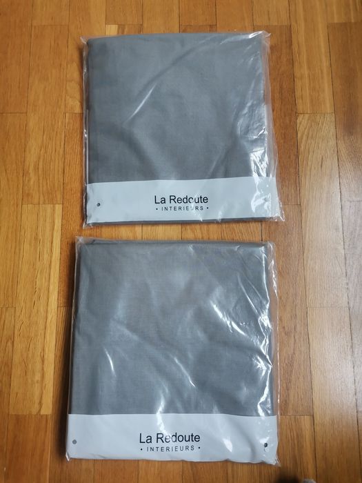 2 Lençol-capa cinzentos 90x190