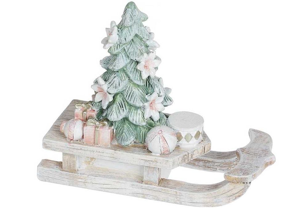 Декоративная фигурка Сани с елкой