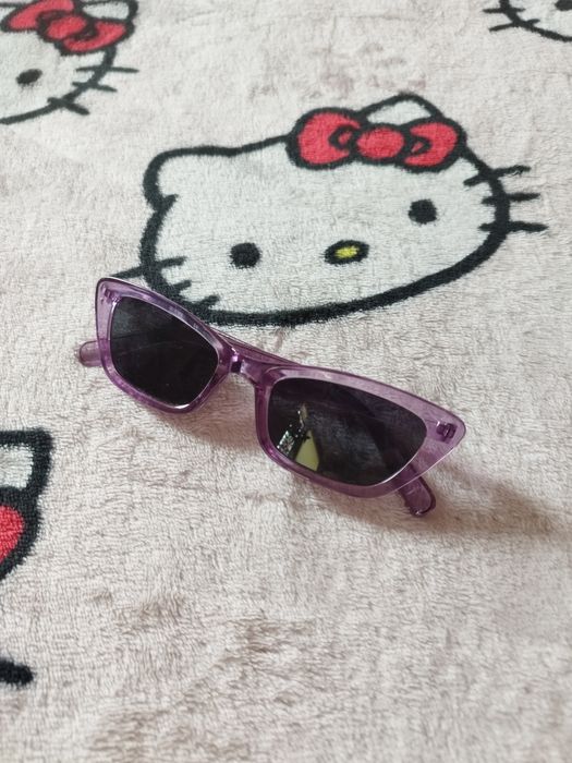 Okulary techno szybkie purple glasses
