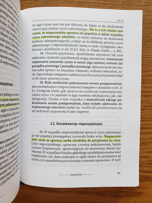 Kodeks karny. Część ogólna. tom I - red. Andrzej Zoll. Wyd. w 2004 r.
