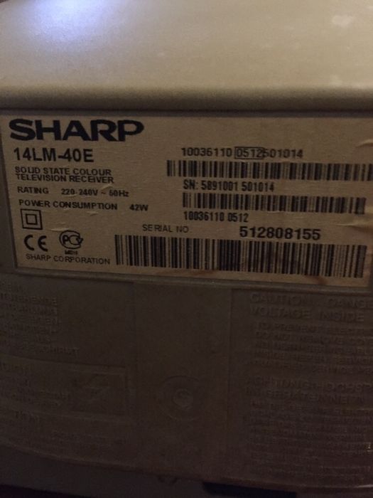 Телевизор SHARP 14LM-40E.